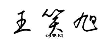 梁锦英王笑旭草书个性签名怎么写