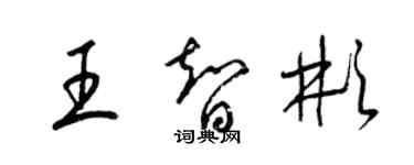 梁锦英王智彬草书个性签名怎么写