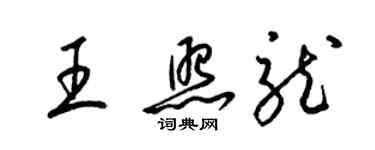 梁锦英王照龙草书个性签名怎么写