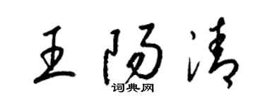 梁锦英王阳清草书个性签名怎么写