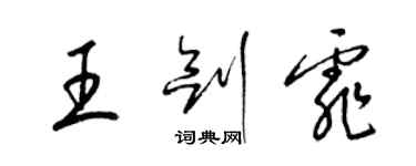 梁锦英王剑霏草书个性签名怎么写