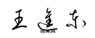 梁锦英王进东草书个性签名怎么写