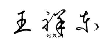 梁锦英王祥东草书个性签名怎么写