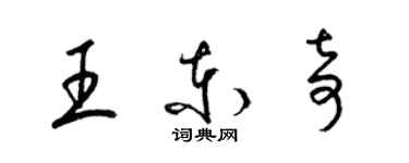 梁锦英王东奇草书个性签名怎么写
