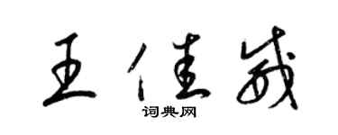 梁锦英王佳威草书个性签名怎么写