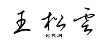 梁锦英王松云草书个性签名怎么写