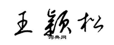 梁锦英王颖松草书个性签名怎么写