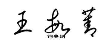 梁锦英王敏菁草书个性签名怎么写