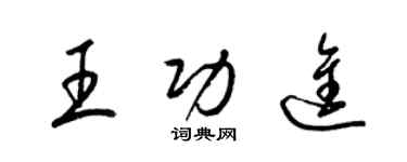 梁锦英王功进草书个性签名怎么写