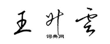 梁锦英王升云草书个性签名怎么写
