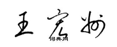 梁锦英王宏州草书个性签名怎么写