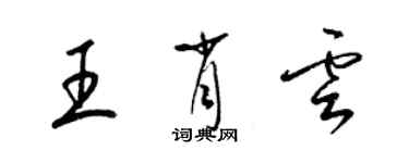 梁锦英王肖云草书个性签名怎么写