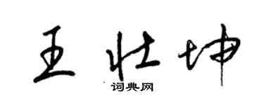 梁锦英王壮坤草书个性签名怎么写