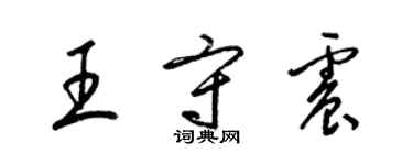 梁锦英王守震草书个性签名怎么写