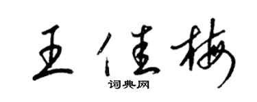 梁锦英王佳梅草书个性签名怎么写