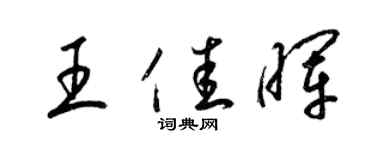 梁锦英王佳晖草书个性签名怎么写