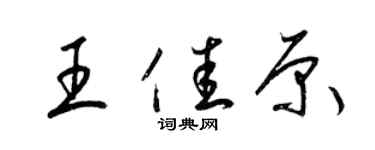 梁锦英王佳原草书个性签名怎么写