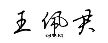 梁锦英王佩君草书个性签名怎么写