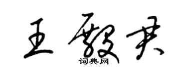 梁锦英王殿君草书个性签名怎么写