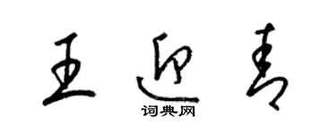 梁锦英王迎青草书个性签名怎么写