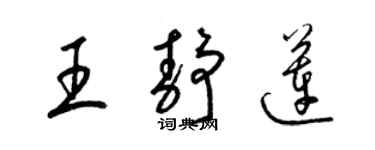 梁锦英王静莲草书个性签名怎么写