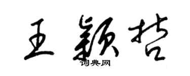 梁锦英王颖哲草书个性签名怎么写