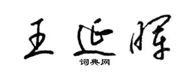 梁锦英王延晖草书个性签名怎么写