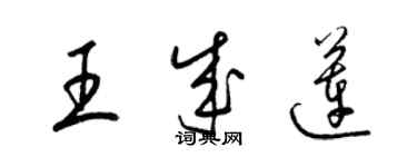 梁锦英王成莲草书个性签名怎么写