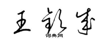 梁锦英王钦成草书个性签名怎么写