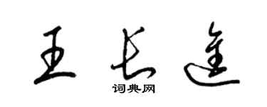 梁锦英王长进草书个性签名怎么写