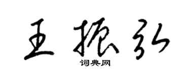 梁锦英王振弘草书个性签名怎么写