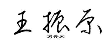 梁锦英王振原草书个性签名怎么写
