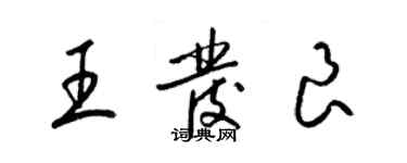 梁锦英王发良草书个性签名怎么写