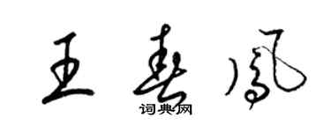 梁锦英王春凤草书个性签名怎么写