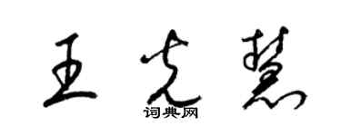 梁锦英王光慧草书个性签名怎么写