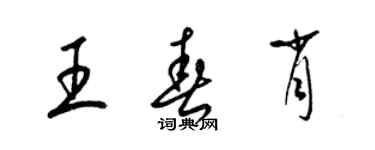 梁锦英王春肖草书个性签名怎么写