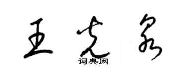 梁锦英王光泉草书个性签名怎么写