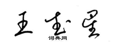 梁锦英王武星草书个性签名怎么写
