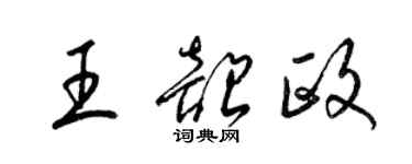 梁锦英王韶政草书个性签名怎么写