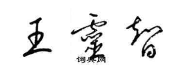 梁锦英王灵智草书个性签名怎么写