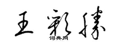 梁锦英王彩胜草书个性签名怎么写