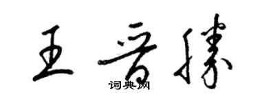 梁锦英王晋胜草书个性签名怎么写