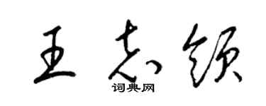 梁锦英王志领草书个性签名怎么写