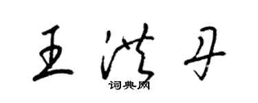 梁锦英王洪丹草书个性签名怎么写