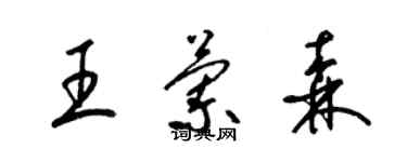 梁锦英王兰森草书个性签名怎么写