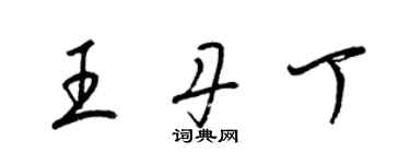 梁锦英王丹丁草书个性签名怎么写