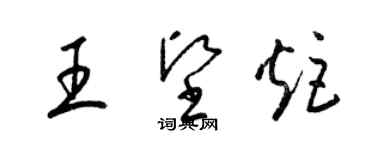 梁锦英王坚炬草书个性签名怎么写