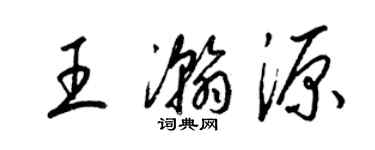 梁锦英王瀚源草书个性签名怎么写