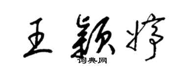 梁锦英王颖婷草书个性签名怎么写