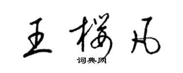 梁锦英王樱凡草书个性签名怎么写